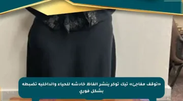 «توقف مفاجئ» تيك توكر ينشر ألفاظ خادشة للحياء والداخلية تضبطه بشكل فوري